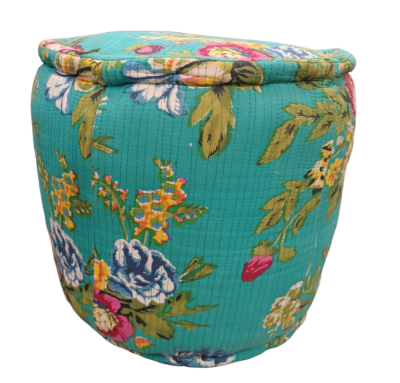 Πουφ βαμβακερό  kantha floral βεραμάν 