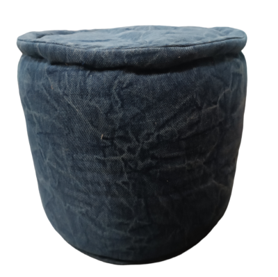 Πουφ denim jean σε σκούρο μπλε χρώμα