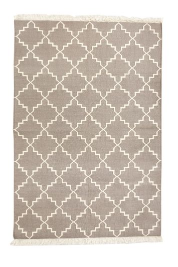 Χαλί χράμι μόκα 120Χ180 χειροποίητο cotton vintage
