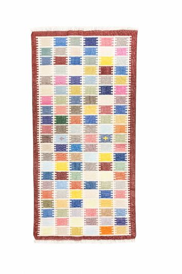 Χαλί χράμια πολύχρωμο  100x200 χειροποίητο cotton vintage