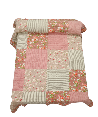 Πάπλωμα διπλό patchwork floral διπλής όψεως 100% βαμβάκι χειροποίητο 220Χ270