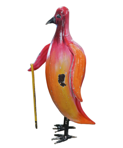 Πιγκουίνος μεταλλικός ροζ-πορτοκαλί