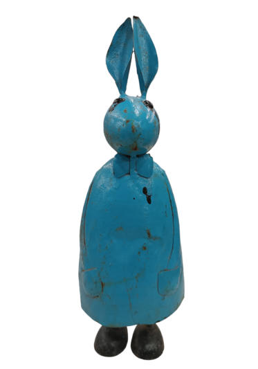 Διακοσμητικό μεταλλικό κουνελάκι σε μπλε χρώμα