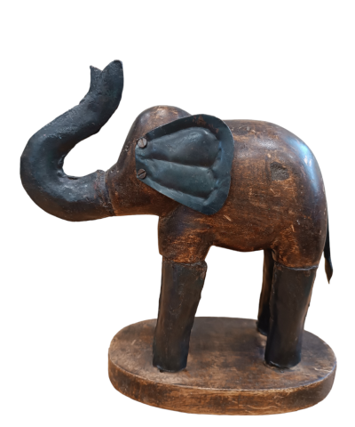 Διακοσμητικός ελέφαντας από ξύλο και μέταλλο 7