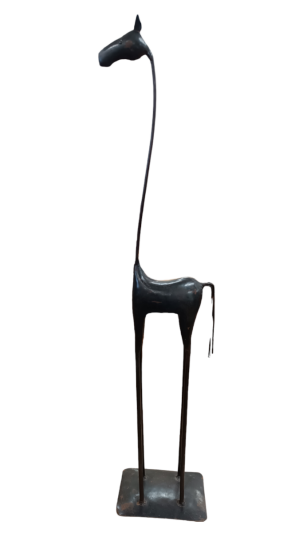 Διακοσμητική μεταλλική καμηλοπάρδαλη σε μαύρο χρώμα