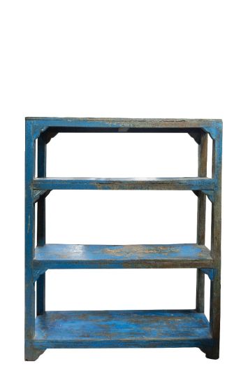 Ραφιέρα μπλε από ξύλο Teak