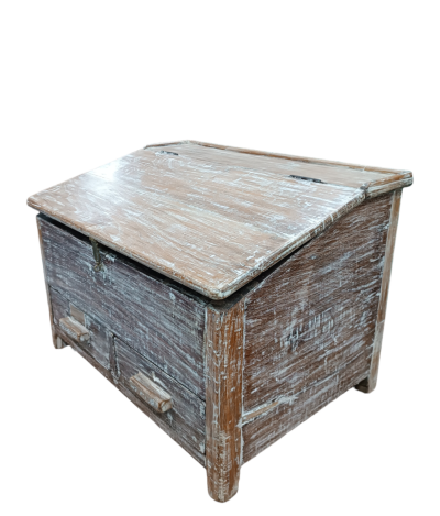 Μπαουλάκι με 2 συρταράκια white finish 