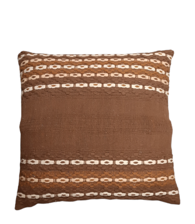 Διακοσμητικό μαξιλάρι 45x45 boho σε καφέ χρώμα (με γέμισμα)