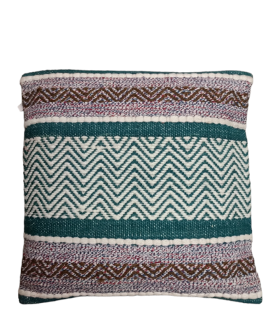 Διακοσμητικό μαξιλάρι 50x50 boho με μωβ πράσινα σχέδια (με γέμισμα) 