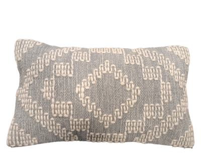 Διακοσμητικό μαξιλάρι 30x50 boho γκρι-λευκό (με γέμισμα)