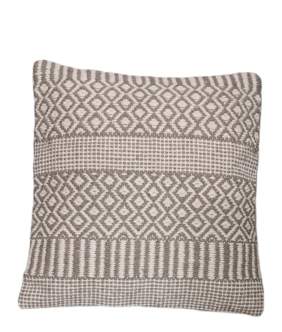 Διακοσμητικό μαξιλάρι 40x40 boho μπεζ-καφέ με ρόμβους (με γέμισμα)