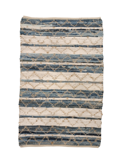 Χαλί 80Χ120 Jute-Cotton-Denim διπλής όψεως