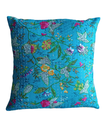 Διακοσμητικό μαξιλάρι Kantha 40x40 floral (με γέμιση)