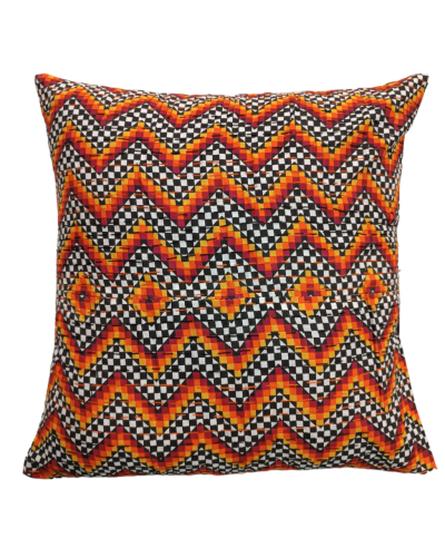 Διακοσμητικό μαξιλάρι Kantha 40x40 ροκ (με γέμιση)
