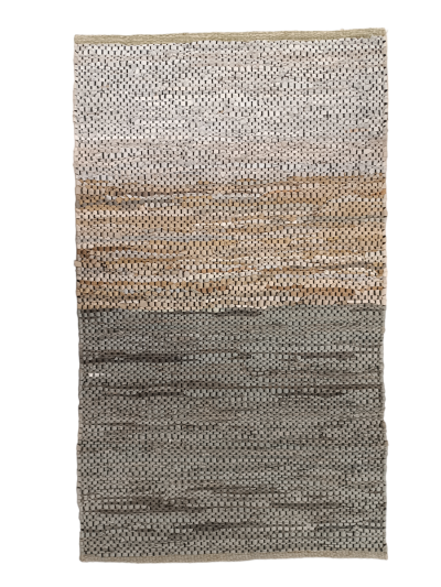 Χαλί 70Χ120 Cotton Leather γκρι-μπεζ