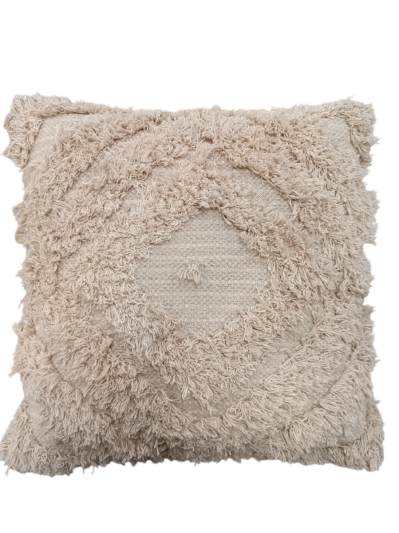 Διακοσμητικό μαξιλάρι 50x50 boho μπεζ  (με γέμισμα)