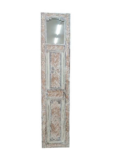 Καθρέπτης με ανάγλυφα σχέδια με white finish 