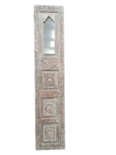 Καθρέπτης με ανάγλυφα σχέδια με white finish 4