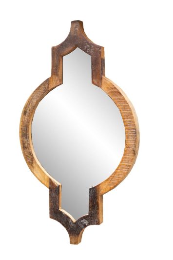 Καθρέπτης από ξύλο ακακίας natural finish 58Χ34Χ3