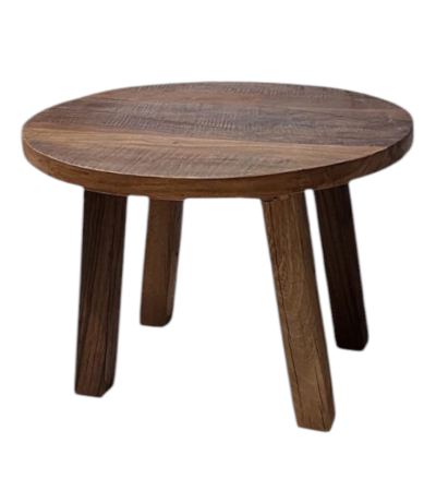 Τραπεζάκι σαλονιού  στρογγυλό natural finish 55x55x40