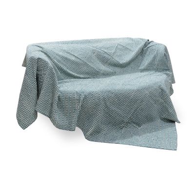 Ριχτάρι Kantha τυρκουάζ 220x270 με πουά σχέδια 