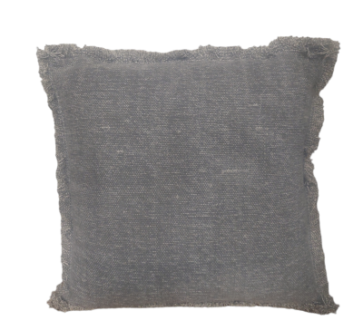 Διακοσμητικό μαξιλάρι 50Χ50 Πετροπλυμένο Γκρί cotton (με γέμισμα)