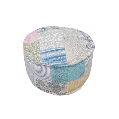 Πουφ βαμβακερό με σχέδια patchwork