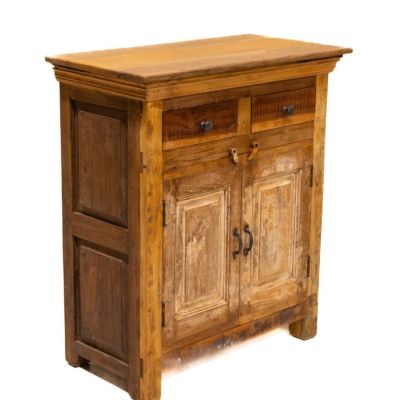 Κομότα με δύο συρτάρια και δύο ντουλάπια natural finish 
