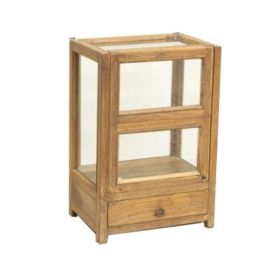 Βιτρινάκι από ξύλο teak σε φυσική απόχρωση (κρεμαστό)