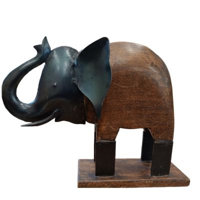 Διακοσμητικός ελέφαντας καφέ με βάση 