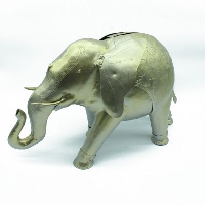 Διακοσμητικός μεταλλικός ελέφαντας σε χρυσό χρώμα 