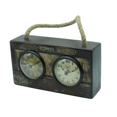 Ξύλινο επιτραπέζιο ρολόι
