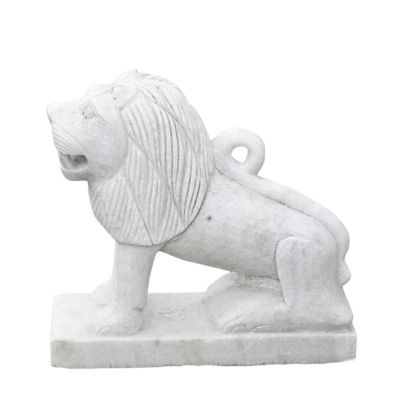 Μαρμάρινο άγαλμα λιοντάρι καθήμενο
