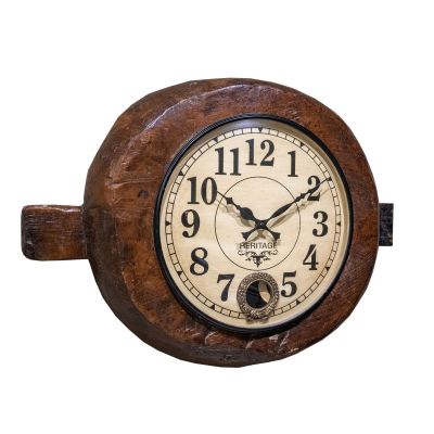 Ρολόι τοίχου από ξύλο teak